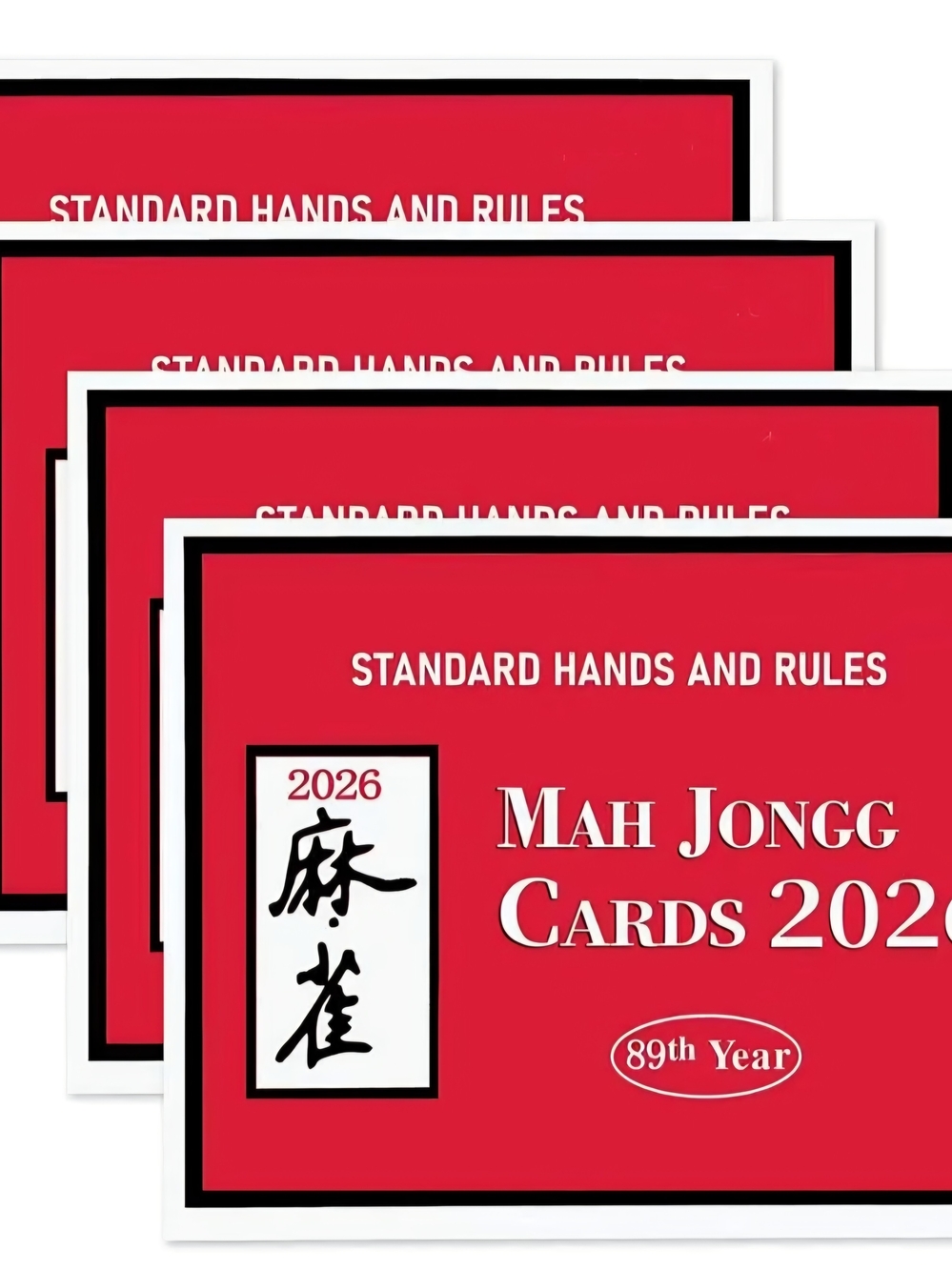 Amazon Mah Jongg Cards 2026 - Red and White
